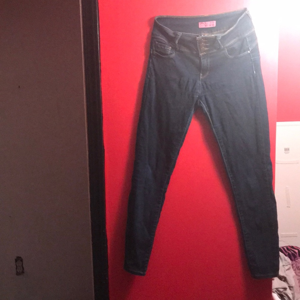 dark blue jeans